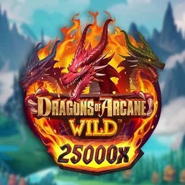 Dragons of Arcane Wild slot logo by Foxium at 500 CasinoDragons of Arcane Wild